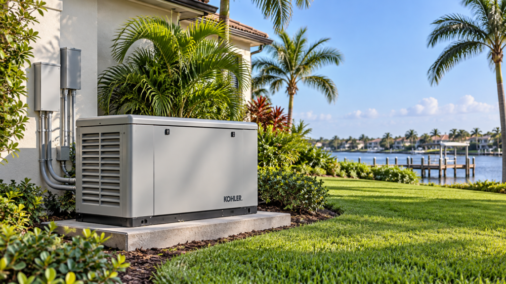 Generator maintenance in Palm City, FL for a waterfront home