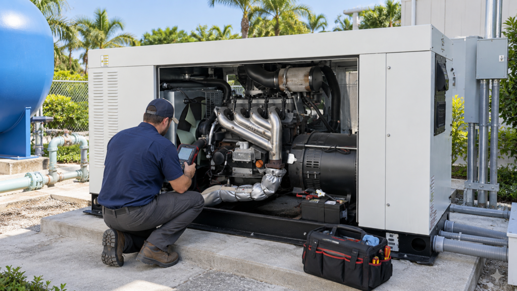 Commercial generator service on the Treasure Coast